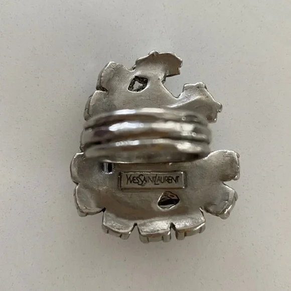 Yves Saint Laurent Crystal Cocktail Ring - Picture 5 of 10